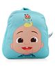 Cocomelon JJ Printed Soft Plush Backpack Sky Blue- Height 12 Inches