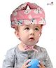 Kidcup Adjustable Cushioned Baby Safety Helmet Happy Pink (Print May Vary)