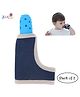 Kidcup Baby Finger Guard Adjustable Protector Soft Silicone Stop Sucking Glove - Blue (pack of 2)