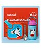 Rabitat Playdate Squad Combo Lunchmate Mini & Stailess Steel Play 3.0 Sipper Bottle with Zebra Print - Light Blue