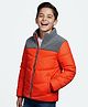 Pine Kids Woven Full Sleeves Solid Color Padded Jacket - Orange