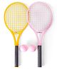 PEPPA PIG Tennis Set with 2 Rackets with Overgrip & 2 Balls - Yellow & Pink