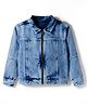Pine Kids Cotton Woven Full Sleeves Solid Denim Jacket - Light Blue