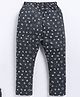 Parrot Crow Cotton Knit Floral Printed Pajama - Charcoal Grey