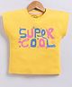 Parrot Crow Cotton Knit Half Dolman Sleeves Super Cool Text Printed Tee - Mango Yellow