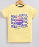 Parrot Crow Cotton Knit Short Sleeves Beau Teaful Text Printed Tee - Lemon Yellow