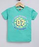 Parrot Crow Cotton Knit Half Sleeves Life Is Chill With Football Text Printed Tee - Sea Green