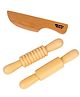 Nesta Toys Play Dough Tool set | Rolling Pins & Knife | Pretend Play Kitchen Toys