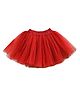 Tilism Woven Solid Tutu Skirt - Red