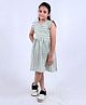 Tilism Cotton Woven Frill Sleeves Butterfly Printed Dress - Cream
