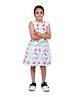 Tilism Cotton Knit Frill Sleeves Bunnies Printed Dress - Multi Colour
