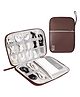 FunBlast Multipurpose Zipper Electronic Accessories Storage Case  Brown