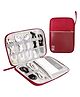 FunBlast Multipurpose Zipper Electronic Accessories Storage Case  Maroon