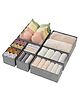 FunBlast Adjustable Drawer Organizer Set of 8 Drawer Dividers (Grey)