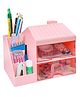 FunBlast Hut Shaped Stationary Holder Stand with Drawer  Pink