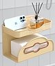 FunBlast Multipurpose Tissue Holder Box with Rack for Washroom  Pack of 1 Beige