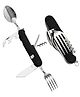 FunBlast 6 in 1 Foldable Fork & Spoon for Travel  Pack of 1 Black