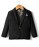 Rikidoos Full Sleeves Ribbed Blazer - Black