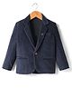 Rikidoos Full Sleeves Ribbed Blazer - Navy Blue