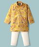 Dapper Dudes Full Sleeves Paisley Printed Kurta & Pyjama Set - Mustard