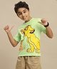 Kidsville Cotton Disney The Lion King Featuring Half Sleeves Simba Printed Tee - Green