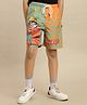 Kidsville Knit Naruto Featuring Character Printed Swimming Shorts - Orange & Green