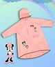 Yellow Bee Disney Full Sleeves Mickey & Friends Characters Printed Hooded Raincoat - Peach