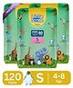 Little Smile Better Dry Feel Baby Diaper Pants | Pack of 3 - S (120 Pieces)