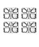 CutTales Pack Of 4 Stainless Steel Butterfly 4 Compartment Snack Dinner Plates For Kids | BPA Free, NonToxic And Dishwasher Safe Plate