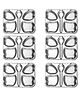 CutTales Pack Of 6 Stainless Steel Butterfly 4 Compartment Snack Dinner Plates For Kids | BPA Free, NonToxic And Dishwasher Safe Plate