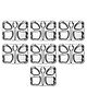 CutTales Pack Of 7 Stainless Steel Butterfly 4 Compartment Snack Dinner Plates For Kids | BPA Free, NonToxic And Dishwasher Safe Plate