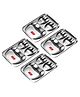CutTales Pack of 4 Stainless Steel Apple-Shaped 3-Section Compartment Plate, Food Grade & Child Safe