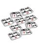CutTales Pack of 9 Stainless Steel Apple-Shaped 3-Section Compartment Plate, Food Grade & Child Safe