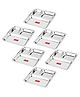 CutTales 6 Plate Stainless Steel Paw Bhaji 3 Compartment Plates Set For Kids | Ideal For Dinner, Snack , Other Home Foods | Non Toxic And Dishwasher Safe Plates