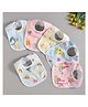 LittleBoo Waterproof Feeding  Baby Bibs with Snap Button Closure  Pack of 12 - Multicolor Colour & Print May Vary