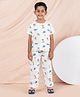 Taatoom Cotton Jersey Knit Half Sleeves Baby Animals Printed Coordinating Night Suit Set - Multi Colour