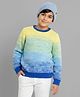 Pine Kids Knit Full Sleeves Pullover Sweater with Ombre Design - Multicolor
