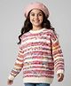 Pine Kids Knit Full Drop Shoulder Sleeves Pullover Sweater with Stripe Design - Multicolor