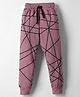 Evimo Single Jersey Knit Full Length Printed Lounge Pant - Plum