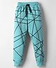 Evimo Single Jersey Knit Full Length Printed Lounge Pant - Aqua