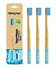 DENCRUS Orby Plus Bamboo Toothbrush - Blue | Pack of 3