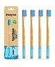 DENCRUS Orby Plus Bamboo Toothbrush - Blue | Pack of 4