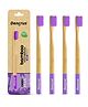 DENCRUS Orby Plus Bamboo Toothbrush - Lavender | Pack of 4
