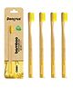 DENCRUS Orby Plus Bamboo Toothbrush - Yellow | Pack of 4