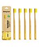 DENCRUS Orby Plus Bamboo Toothbrush - Yellow | Pack of 5
