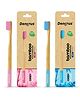 DENCRUS Orby Plus Bamboo Toothbrush - Blue & Pink