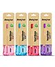 DENCRUS Orby Plus Bamboo Toothbrush - Red, Pink, Blue, Lavender