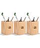 IMECO Bamboo Pen Stand For Desk Organizer - Pack of 3
