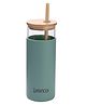IMECO ECO-SIPPER Borosilicate Glass Tumbler with Bamboo Lid & Straw  - 450ml | Green