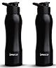 IMECO ECO-Curve Stainless Steel Bottle with Sipper Cap - 1L | Black | Pack of 2